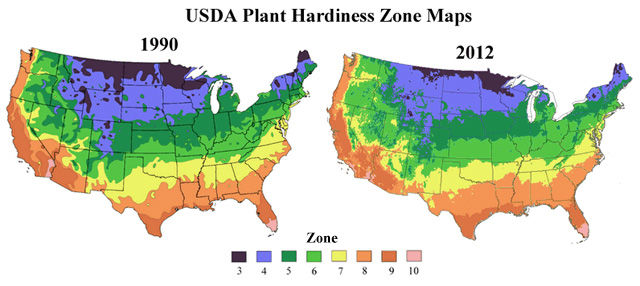 USDA Plant Hardiness Zones